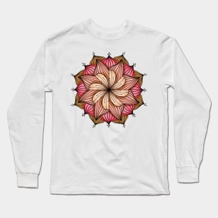 Copy of Blue, Green and Yellow Floral Mandala Long Sleeve T-Shirt